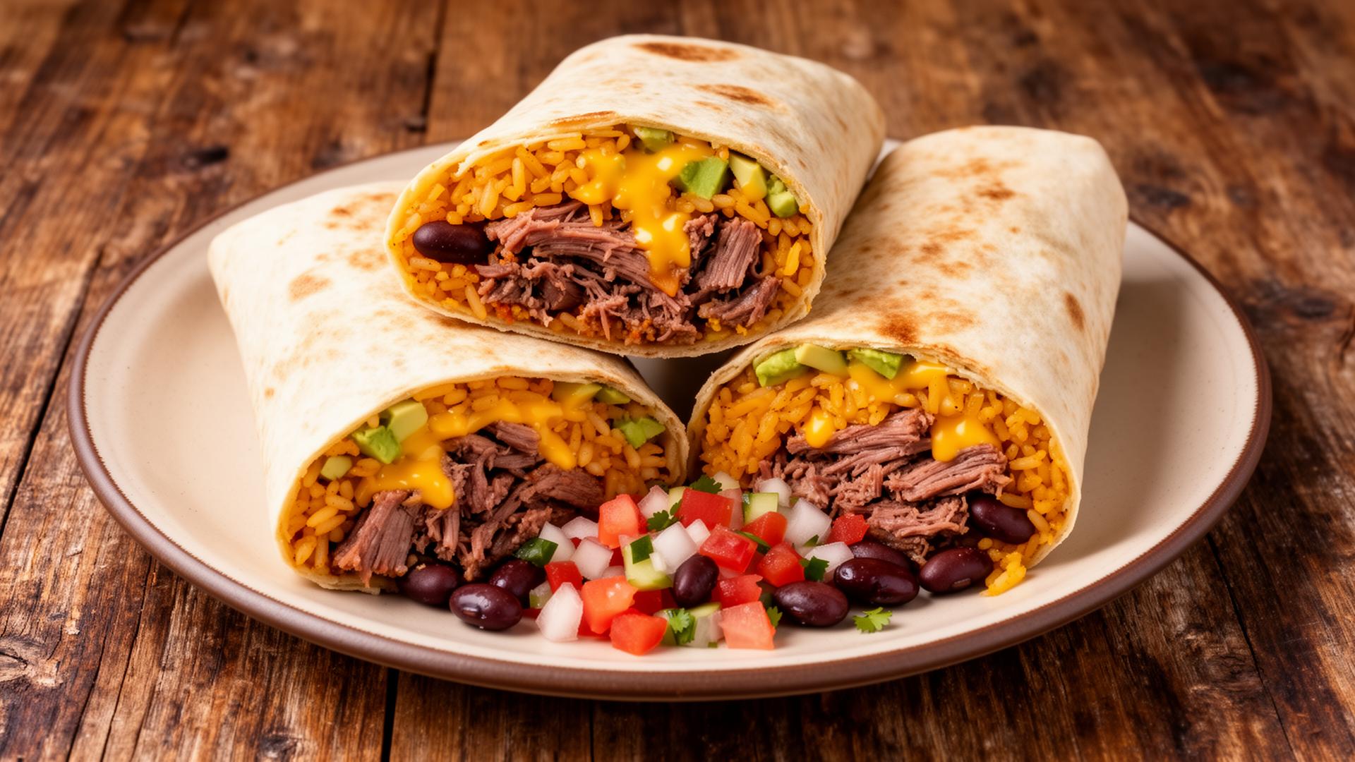 Fresh giant burritos